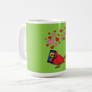 Uppringningar vid kardinal Bird Kärlek Kaffemugg