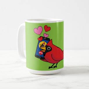 Uppringningar vid kardinal Bird Kärlek Kaffemugg