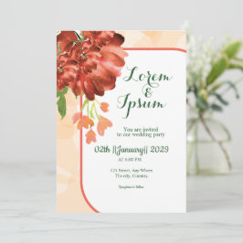 Uppringningskort för Golden Färg Simple bröllopsfe Inbjudningar