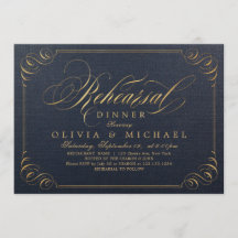 Uppringningsmiddag för kalligrafi för marin elegan