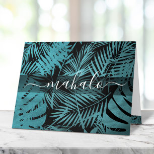 Uppringningsskript för mahalo teal tropical handfl tack kort