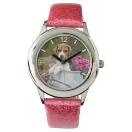 Uppringningsskylt för Hund med knappvalsbeläggning Armbandsur