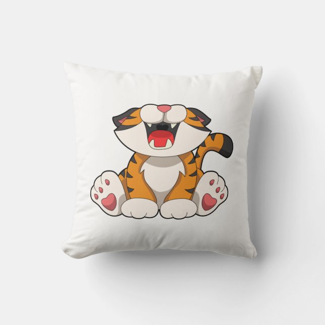 Upprinnande tiger kudde (Framsida)