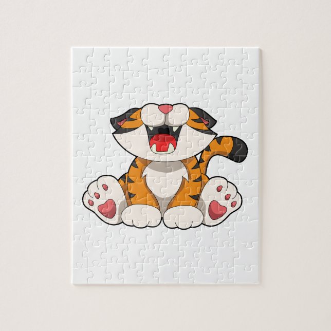 Upprinnande tiger pussel (Vertikal)