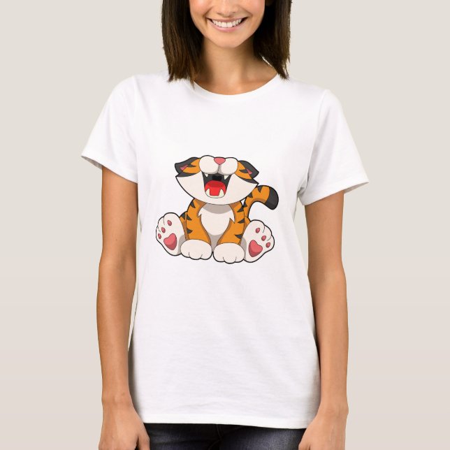 Upprinnande tiger t shirt (Framsida)