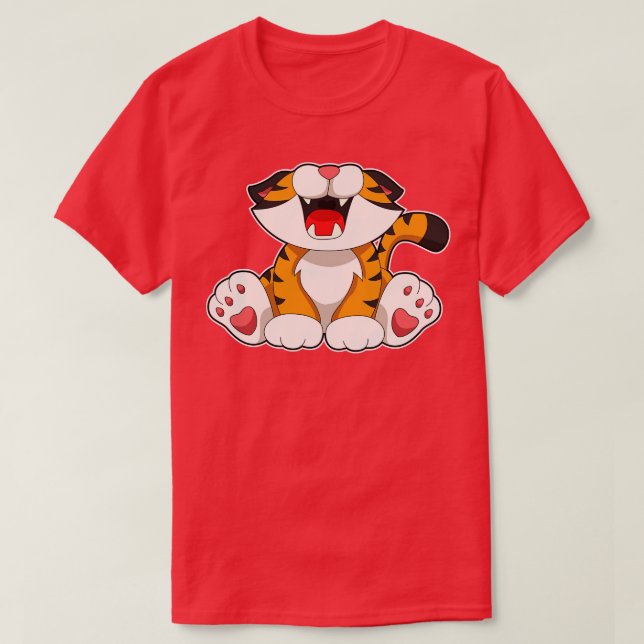 Upprinnande tiger t shirt (Design framsida)