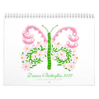 Uppritade fjärilar 2027 kalender