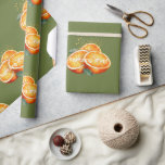 Uppritande! Apelsindusch  Presentpapper<br><div class="desc">Generisk.  Akvarell apelsiner.  Gör det mer spännande!  Apelsinbröllopsdusch presentpapper.  Aperol Spritz Bröllopsdusch.
"</div>