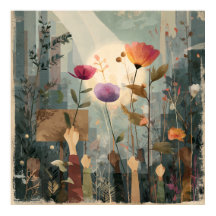 Uppror i Bloom - Solarpunk Poster