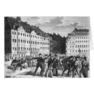 Uppror i Dresden Hälsningskort