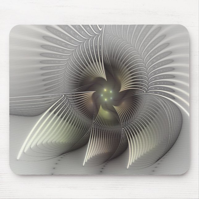 Upprörande Figur, modern Abstrakt Fractal Art Musmatta (Framsidan)