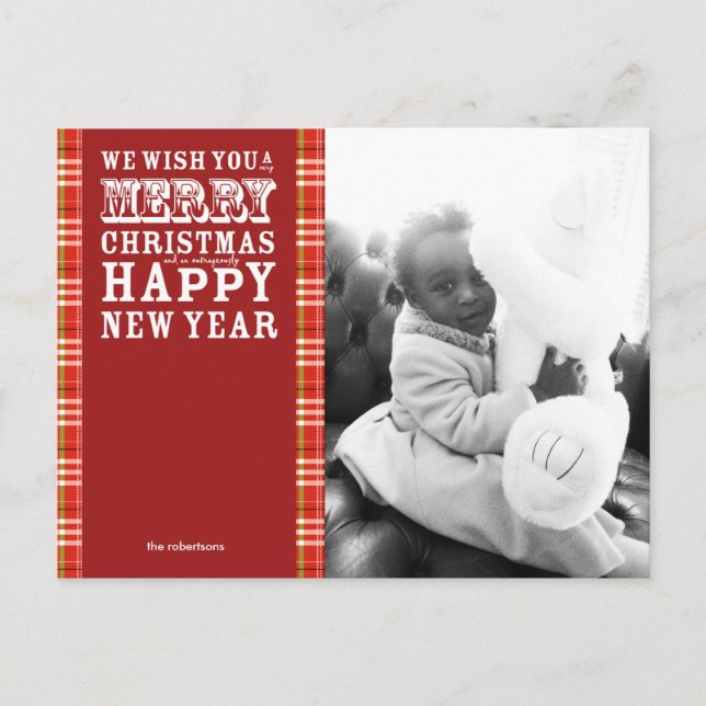 Upprörande Lycklig Helgdag-vykort för foto Helg Vykort (Framsida)