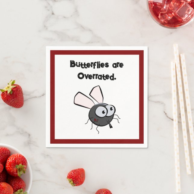 Upprörande Mosquito Thinks Han är Cute Funny Kryp  Pappersservett (Insitu)