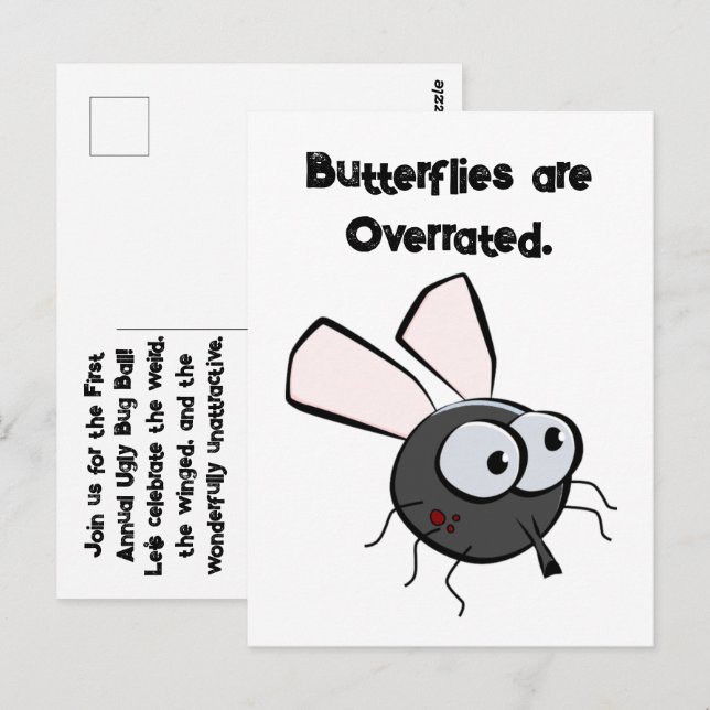 Upprörande Mosquito Thinks Han är Cute Funny Kryp  Vykort (Fram/baksida)