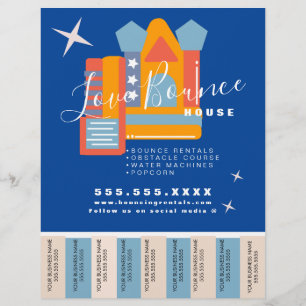 Upprörande uthyrning av slottsjumphus Bounge Party Reklamblad