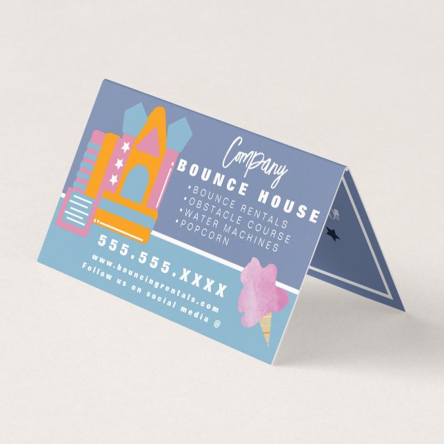 Upprörande uthyrning av slottsjumphus Bounge Party Visitkort (Framsida)