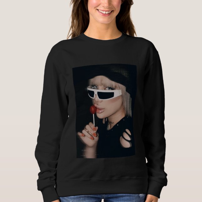 Upprorisk prinsessa humör sweatshirt  t shirt (Framsida)