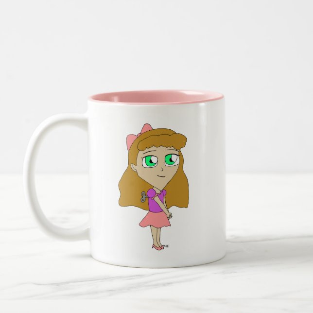 upprulla chibi Två-Tonad mugg (Vänster)