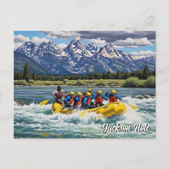 Upprustning i Jackson Hål Wyoming Vykort (Framsida)