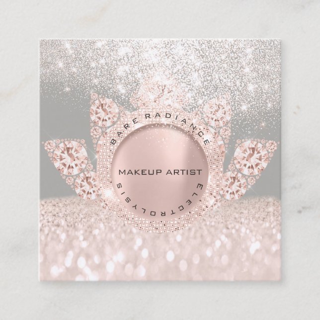 Uppsägningskort Electrolysis Ro Glitter Grått (Framsida)