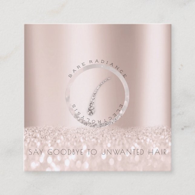 Uppsägningskort Electrolysis Ro Glitter Logotyp (Framsida)