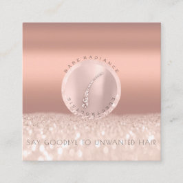 Uppsägningskort Elektrolysis Ro Glitter koppar