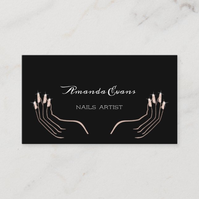 Uppsägningskort för konstnärer från Glitter Ro Spa Tidsbeställning Kort (Framsida)