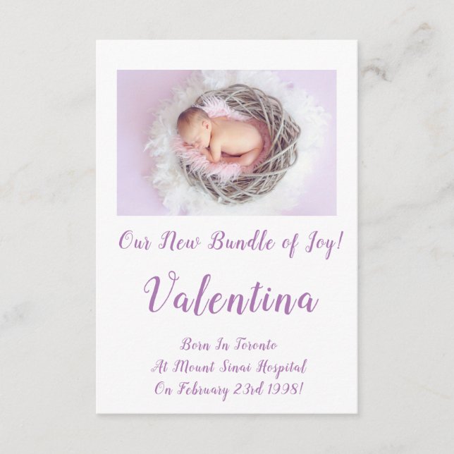 Uppsägningskort i Flicka Tilläggskort (Framsida)