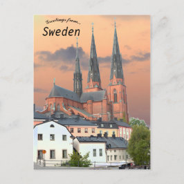 Uppsala Cathedral i Uppsala-Sverigen Vykort