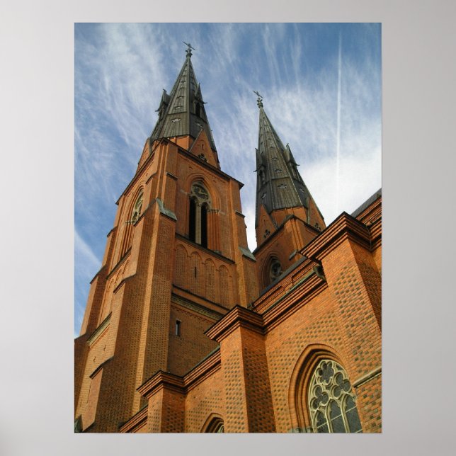 Uppsala Cathedral Print Poster (Framsidan)