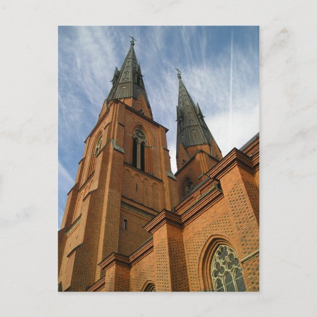 Uppsala Cathedral Sverige Postcard Vykort (Framsida)