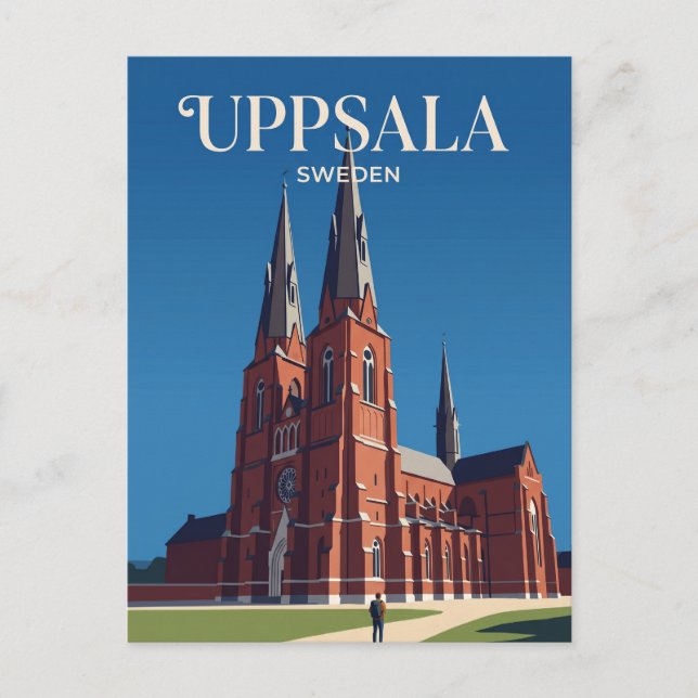 Uppsala domkyrka Sverige Vykort (Framsida)