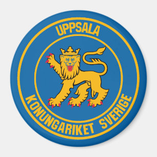 Uppsala Round Emblem Magnet
