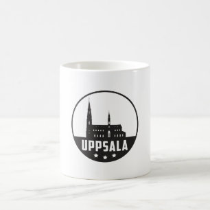 Uppsala Sverige City Skyline Cityscape Funny Gift Kaffemugg