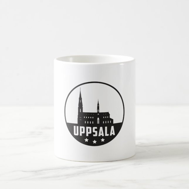 Uppsala Sverige City Skyline Cityscape Funny Gift Kaffemugg (Center)