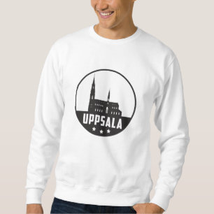 Uppsala Sverige City Skyline Cityscape Funny Gift Lång Ärmad Tröja