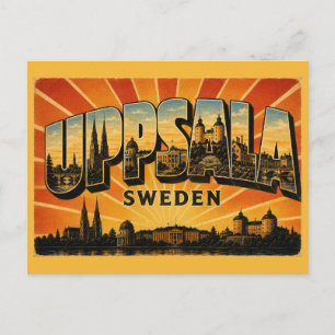 Uppsala Sverige Katedral Vykort