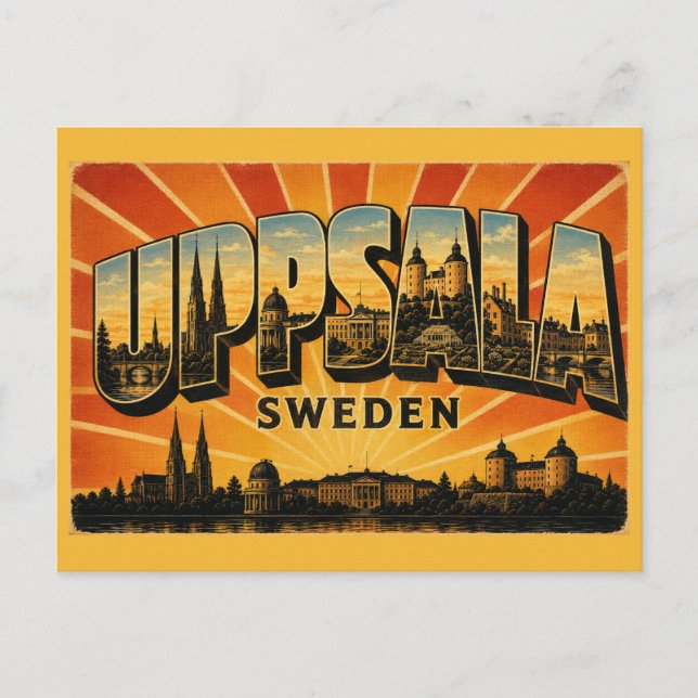 Uppsala Sverige Katedral Vykort (Framsida)