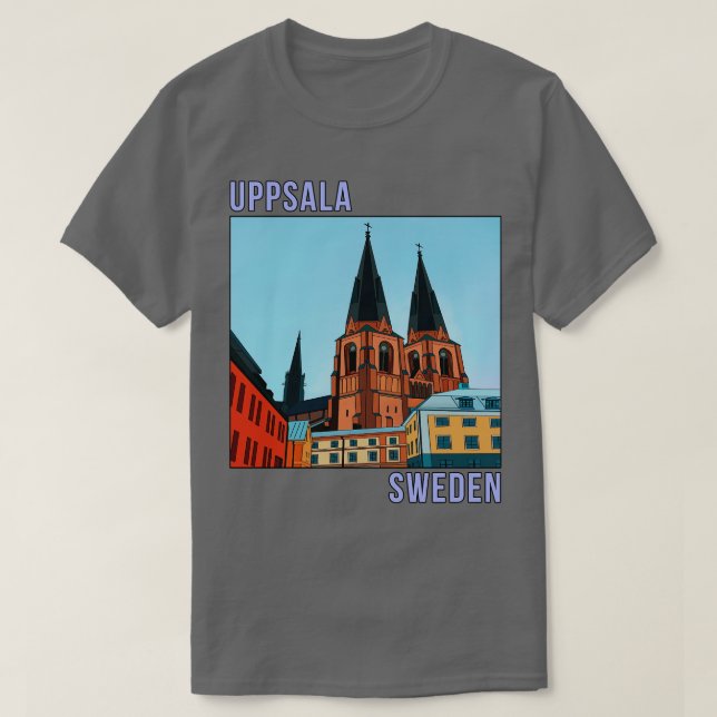 Uppsala Sverige Scandinavian T Shirt (Design framsida)