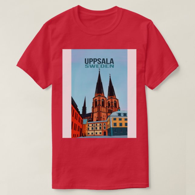 Uppsala Sverige T Shirt (Design framsida)
