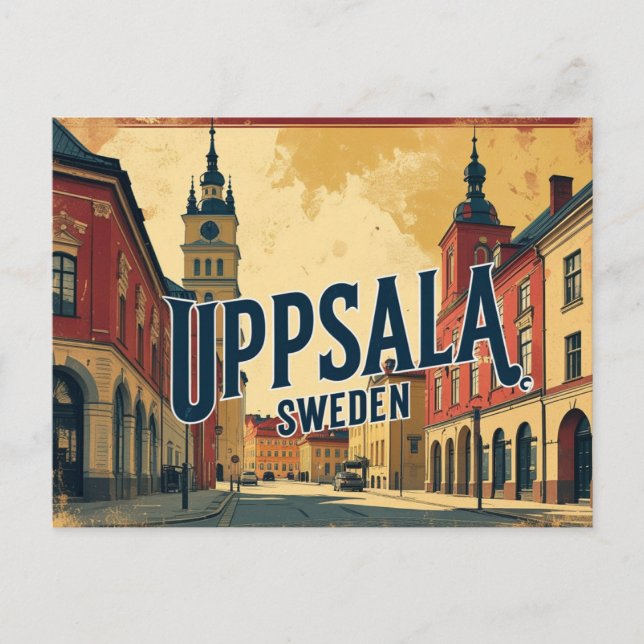 Uppsala Sverigen Kunskaps- och historikstaden Vykort (Framsida)