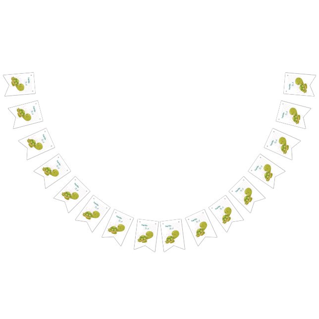 Uppsamling av Cute Turtle-Kawaii Vimplar (Alla)