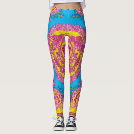 Uppsamling av färglös rosa blue Barocco Leggings
