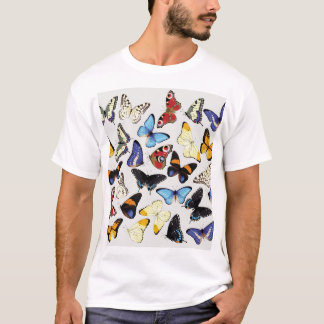 Uppsamling av fjärilar från vintagen. t shirt
