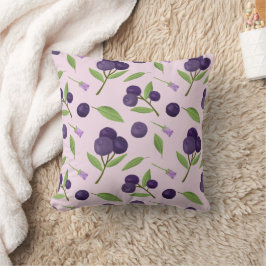 Uppsamling av frukt Basket Mönster - blåbär Kudde