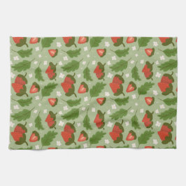 Uppsamling av frukt Basket Mönster - Jordgubbar Kökshandduk