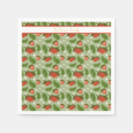Uppsamling av frukt Basket Mönster - Jordgubbar Pappersservett