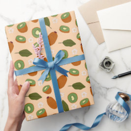 Uppsamling av frukt Basket Mönster - Kiwi Wrapping Presentpapper