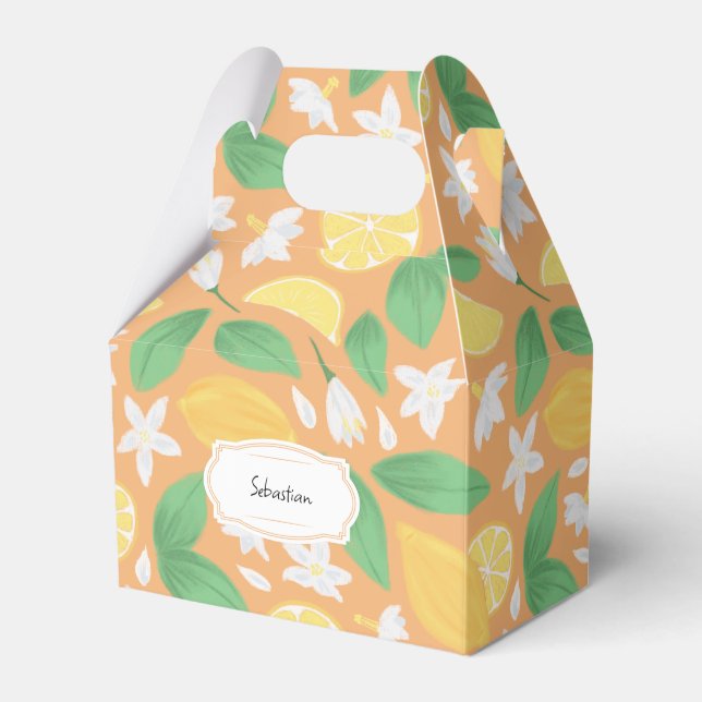 Uppsamling av frukt Basket Mönster - Lemon Presentaskar (Framsidan Sidan)