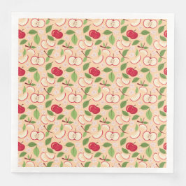 Uppsamling av frukt i Basket Mönster - äpplen Pappersservett